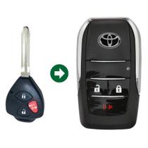 Carcaça Canivete Adaptação Toyota Hilux Corolla 3 Botões