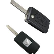 Carcaça Capa Chave Canivete Citroen C4 C3 Pallas Picasso Alarme 3 Botões Farol Aux - Auto Key