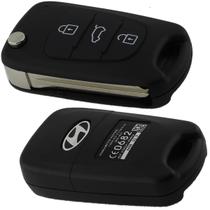 Carcaça Capa Chave Canivete Hyundai I30 Logo Emblema Lamina Virgem Parafuso 2011 2010 2012 2013 2014 - Auto Key