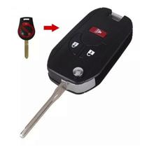 Carcaça Capa Chave Canivete Nissan March Versa Livina Sentra Adaptação + Lamina Virgem