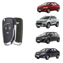 Carcaça Capa Chave Canivete Oca Cruze Cobalt Sonic Spin Onix S10 Montana Prisma 2012 a 2018 2 Botoes