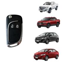 Carcaça Capa Chave Canivete Oca Cruze Cobalt Sonic Spin Onix S10 Montana Prisma 2012 a 2018 2 Botoes