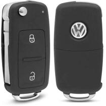 Carcaça Capa Chave Canivete Vw G6 Amarok Saveiro Qualidade Original + Emblema Lamina Virgem 2 Botões