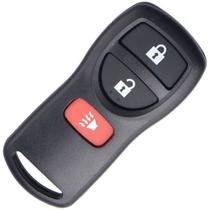 Carcaça Capa Controle Alarme Nissan Tiida Frontier Sentra 3 Botões Material Idêntico Original - Auto Key