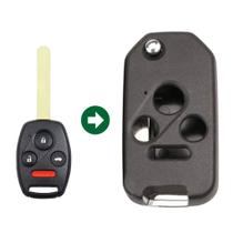Carcaça Chave Adaptação Honda City Crv Fit 4 Botões