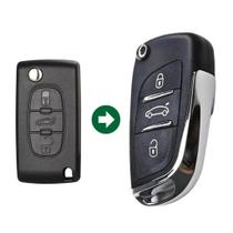 Carcaça Chave Canivete Adaptação Citroen C3 C4 Pallas Aircross