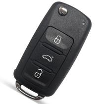 Carcaça Chave Canivete Alarme Original Novo Gol G6 Up Voyage Vw Volkswagem + Emblema e Logo - Auto Key