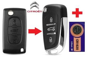 Carcaça Chave Canivete C4 Pallas C4 Picasso C4 Hatch C4 Grand Picasso C4 VTR C5 - UPGRADE - CE0523 - Mala + Pilha CR1620
