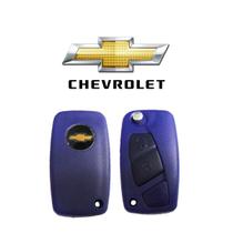 Carcaça Chave Canivete Chevrolet Azul Para Reposição