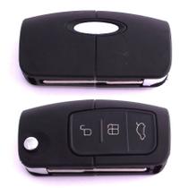Carcaça Chave Canivete Ford 3 Botões New Fiesta Focus + Logo