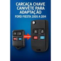 Carcaça Chave Canivete Ford Ecosport Fiesta Ka 4 Botões - Modelo para Adaptação de 2005 Á 2014 Carcaça Chave Canivete Ford Ecosport Fiesta Ka 4 Botões - Modelo para Adaptação de 2005 Á 2014