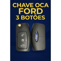Carcaça Chave Canivete Ford Focus New Fiesta Ecosport 3 Botões Carcaça Chave Canivete Ford Focus New Fiesta Ecosport 3 Botões