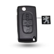 Carcaça Chave Canivete Oca 3 Botões Peugeot 207 / 208 Carcaça Chave Canivete Oca 3 Botões Peugeot 207 / 208