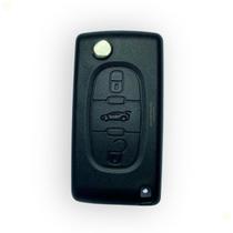 Carcaça Chave Canivete Peugeot 407 408 508 407 - Mala CE0536 Carcaça Chave Canivete Peugeot 407 408 508 407 - Mala CE0536
