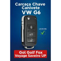 Carcaça Chave Canivete VW G6 Gol Golf Fox Voyage Saveiro UP Carcaça Chave Canivete VW G6 Gol Golf Fox Voyage Saveiro UP