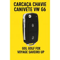 Carcaça Chave Canivete VW G6 Gol Golf Fox Voyage Saveiro UP Carcaça Chave Canivete VW G6 Gol Golf Fox Voyage Saveiro UP