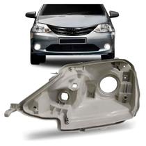 Carcaça Cinza Farol Dianteiro Etios 2012 13 A 2019 Esquerdo