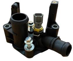 Carcaça da valvula termostatica ecosport fiesta focus ka, 2010 em diante, com sensor mq0544 Carcaça da valvula termostatica ecosport fiesta focus ka, 2010 em diante, com sensor mq0544