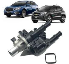 Carcaça da valvula termostática gm cruze sonic tracker 1.6 1.8 16v 2012 á 2016 c/valvula c/sensor Carcaça da valvula termostática gm cruze sonic tracker 1.6 1.8 16v 2012 á 2016 c/valvula c/sensor