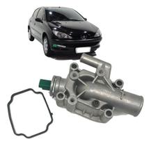 Carcaça da valvula termostática peugeot 206 207 208 307 citroen c3 c4 1.6 16v em alumínio - 96472659