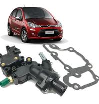 Carcaça da valvula termostática peugeot 206 207 citroen c3 1.4 8v flex 2004 á 2013 c/plug eletrônico Carcaça da valvula termostática peugeot 206 207 citroen c3 1.4 8v flex 2004 á 2013 c/plug eletrônico