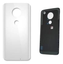 Carcaça Tampa Traseira De Vidro Compatível Moto G7 Branca