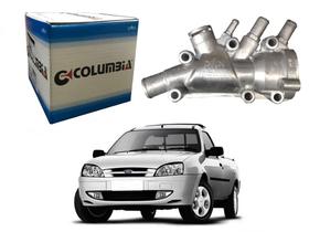 Carcaça termostatica aluminio columbia ford courier 1.6 2001 a 2007