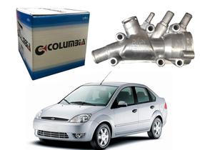 Carcaça termostatica aluminio columbia ford fiesta sedan 1.0 1.6 2003 a 2006