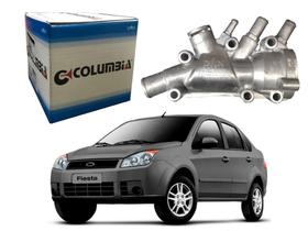 Carcaça termostatica aluminio columbia ford fiesta sedan 1.0 1.6 2007 a 2010