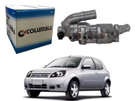 Carcaça termostatica aluminio columbia ford ka 1.0 flex 1.6 flex 2008 a 2013