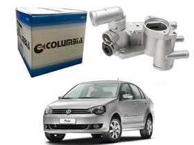 Carcaça termostatica aluminio columbia volkswagen polo sedan 1.6 8v 2008 a 2014