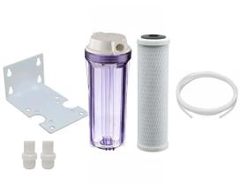 Carcaça Transparente 10" Com Suporte e Carvão Ativado Block