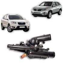 Carcaça Valvola Termostática Kia Sorento 2.4 16v e Hyundai Santa Fé 2.4 16v Carcaça Valvola Termostática Kia Sorento 2.4 16v e Hyundai Santa Fé 2.4 16v