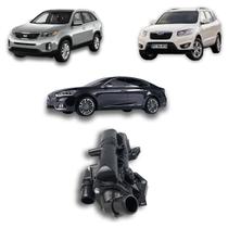Carcaça Válvula Termostática Alojamento Santa Fe 3.3 V6 Sorento e Cadenza 3.5 V6