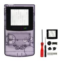 Carcasa completa de reemplazo transparente púrpura para Nintendo GBC Carcasa completa de reemplazo transparente púrpura para Nintendo GBC