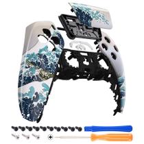 Carcasa Frontal para Control PS5 eXtremeRate The Great Wave con Touchpad