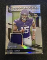 Card de Rookie Panini Prizm Dallas Turner Silver Patch