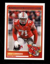 Card de Rookie Score 2025 Josh Simmons Chiefs 32