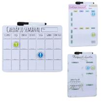 Cardapio Semanal Lousa Planejamento Alimentacao Magnetica Planner Dieta Quadro Anotacoes Refeicao Imas Caneta Apagador