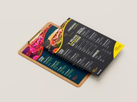 CARDÁPIOS - COUCHÊ 250G - 15X21CM 4x4- 100 UNI