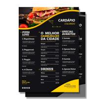 CARDÁPIOS - COUCHÊ 250G - 21X30CM 4x1- 100 UNI