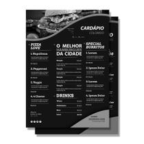 CARDÁPIOS - COUCHÊ 300G - 10,5X30CM 1x1- 100 UNI CARDÁPIOS - COUCHÊ 300G - 10,5X30CM 1x1- 100 UNI