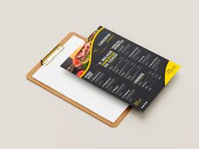 CARDÁPIOS - KRAFT 250G - 21X30CM 4x0- 100 UNI