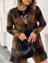 Cardgan xadrez tricô