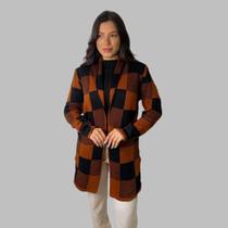 Cardigã Casaquinho Tricot Lã Modal Outono Inverno Estilo