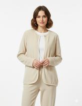 Cardigã de Inverno Feminino em Fleece Use por Cima do Pijama Quentinho e Macio T. Único 36-44