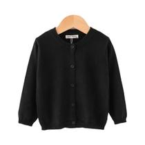 Cardigã De Outono Para Meninas E Meninos, Suéter De Malha Macia Com Ponto Aberto, Casaco Casual De