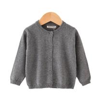 Cardigã De Outono Para Meninas E Meninos, Suéter De Malha Macia Com Ponto Aberto, Casaco Casual De