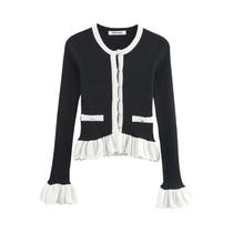 Cardigã Feminino De Tricô Com Gola Redonda E Manga Longa, Estilo Europeu-Americano, Outono Cardigã Feminino De Tricô Com Gola Redonda E Manga Longa, Estilo Europeu-Americano, Outono