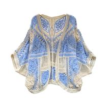 Cardigã Feminino Oversized Boho Chic De Crochê Com Abertura Frontal Para Praia E Verão - Blusa De Cardigã Feminino Oversized Boho Chic De Crochê Com Abertura Frontal Para Praia E Verão - Blusa De